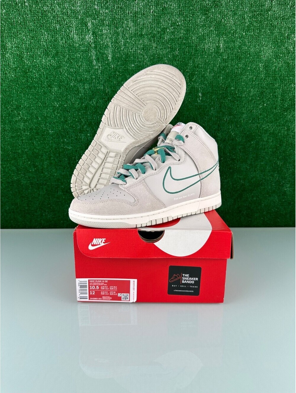 Size 10.5 - Nike Dunk SE High First Use Pack - Green Noise